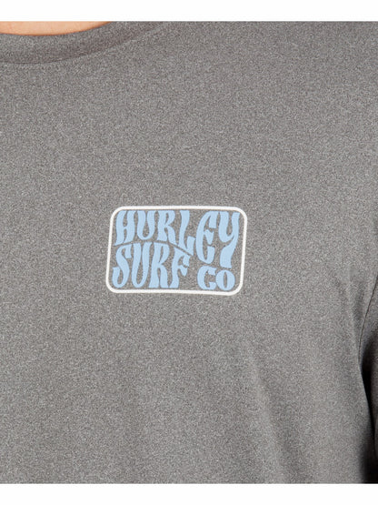 Hybrid UPF Short Sleeve Ion Grey Heather - Hurley