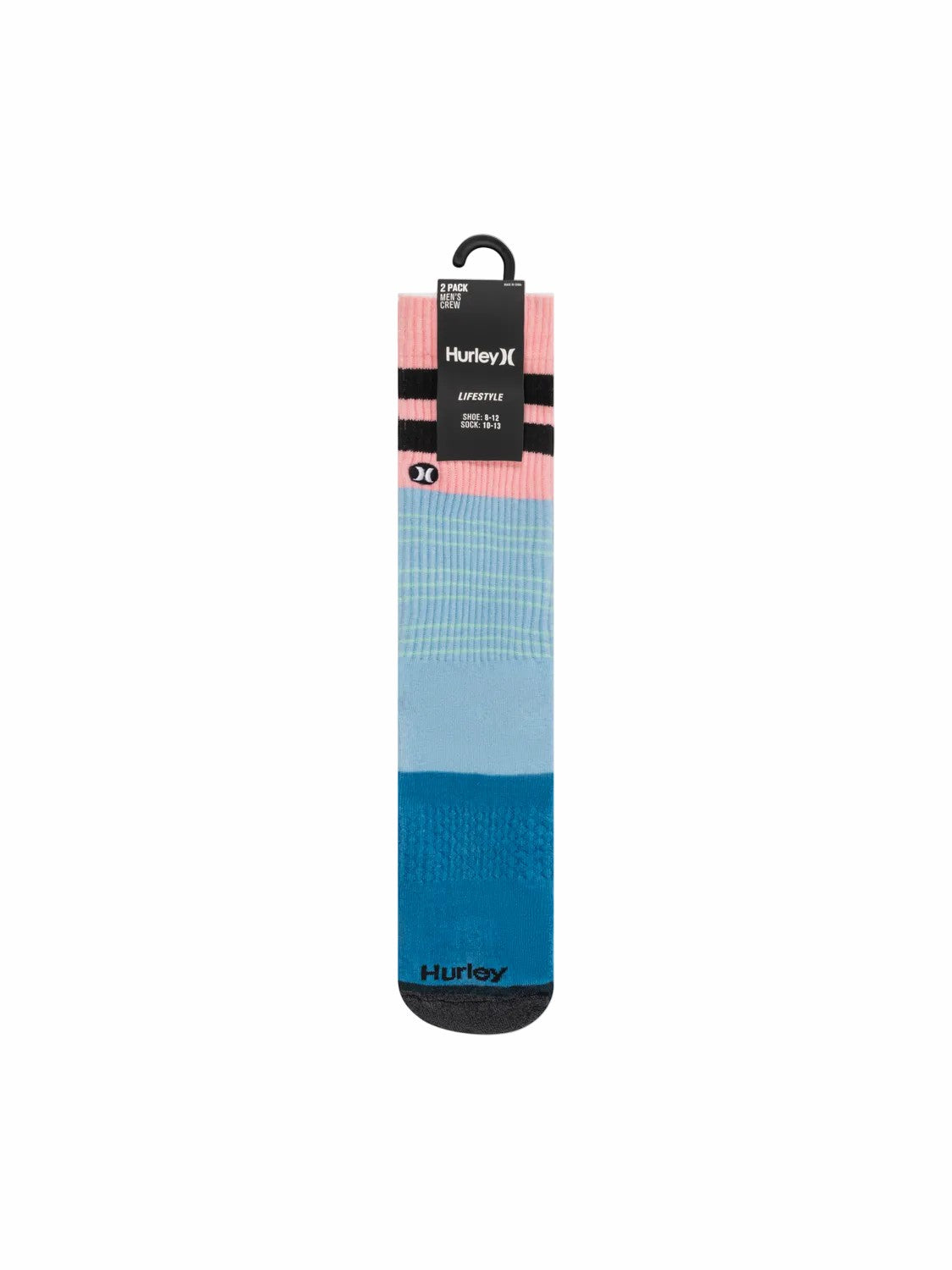 Extended Terry Crew Socks (2 Pack) Blue - Hurley