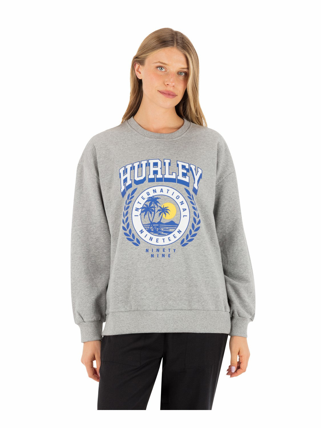 Academy Oversized Crew Grey Heather - Hurley