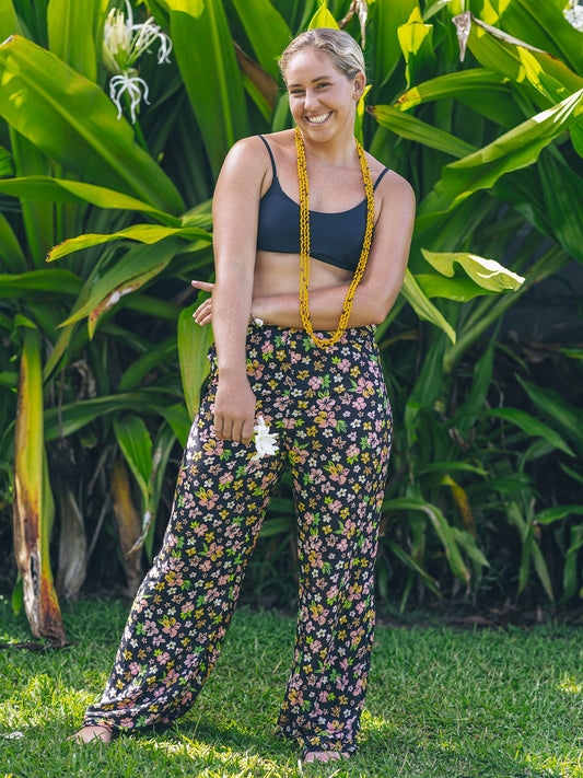 Hibiscus Dream Beach Pant Black Floral - Hurley