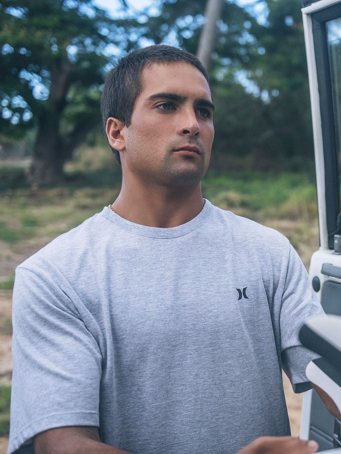 Icon Tee Short Sleeve Dark Grey Heather - Hurley
