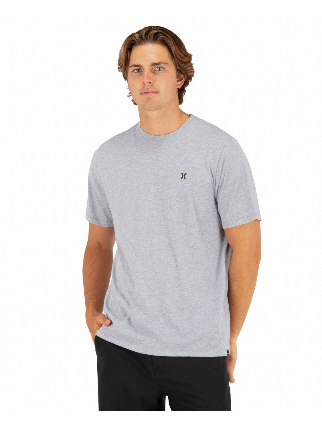 Icon Tee Short Sleeve Dark Grey Heather - Hurley