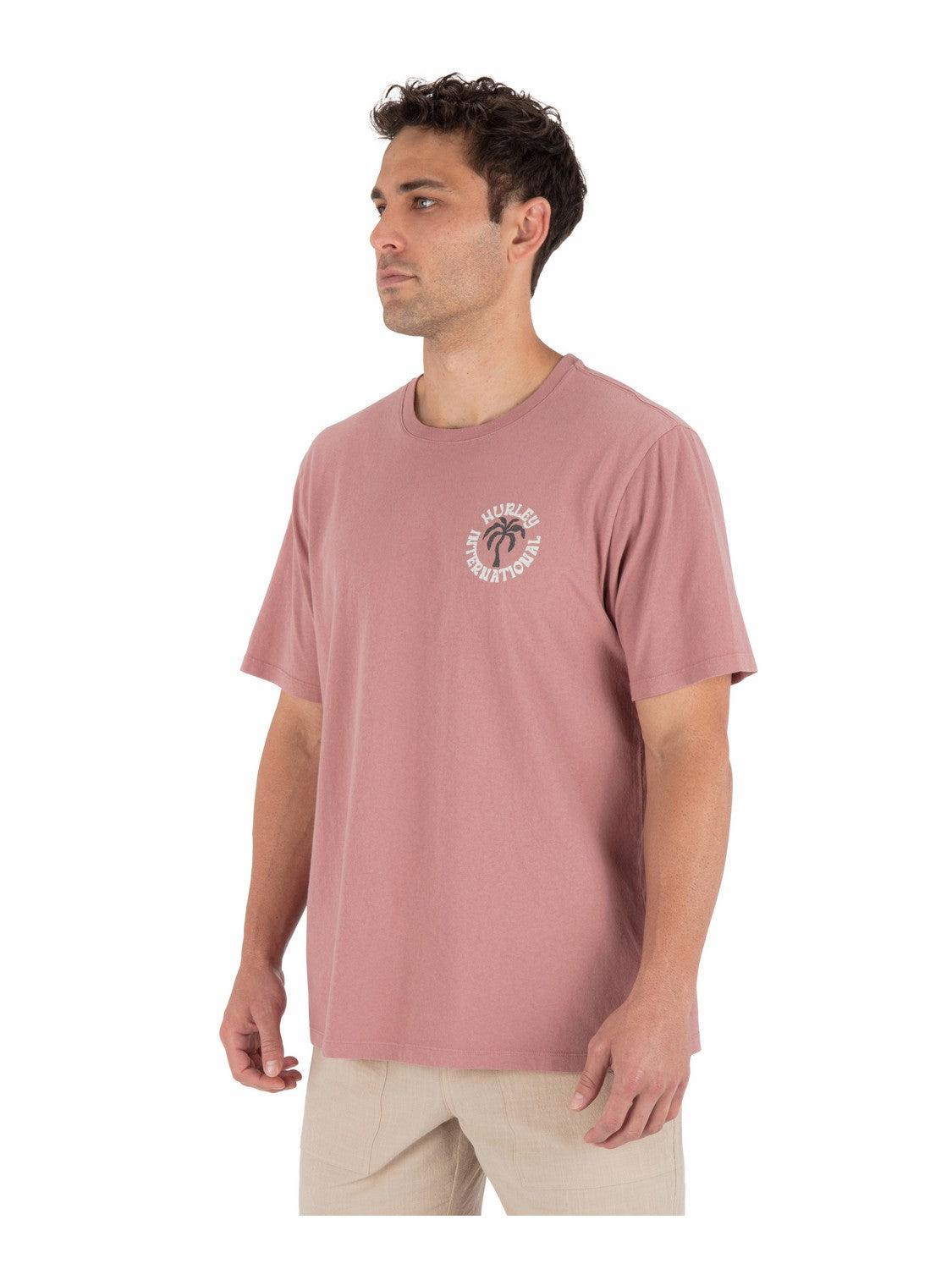 Palm Short Sleeve Phantom Rose - Hurley