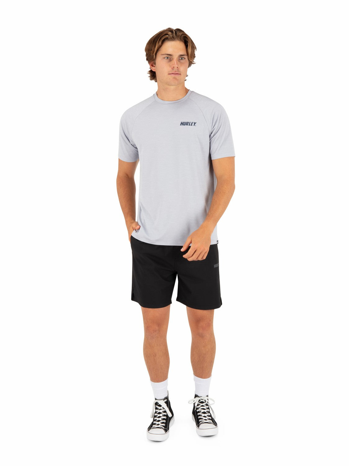 H2O Dri Outback Short Sleeve Top Light Asteroid - Hurley