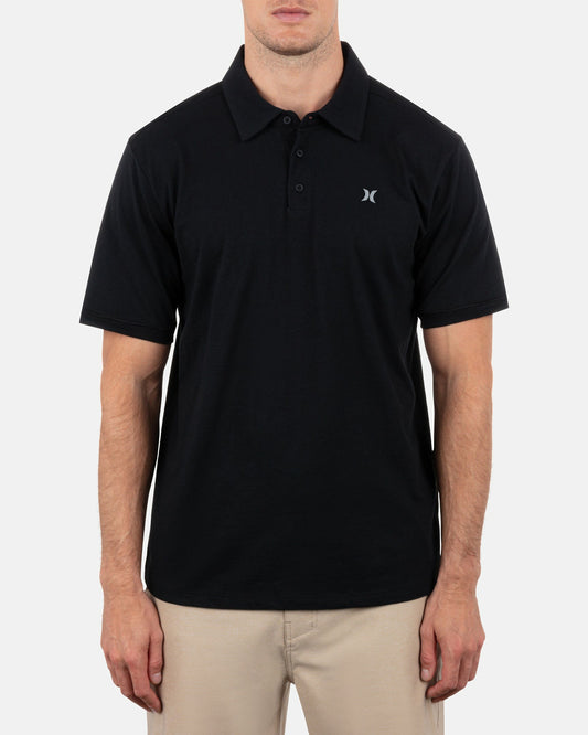 Icon Slub Polo Short Sleeve Black - Hurley