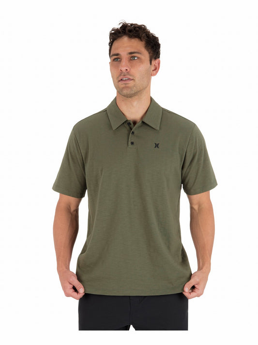 Icon Slub Polo Short Sleeve Olive - Hurley