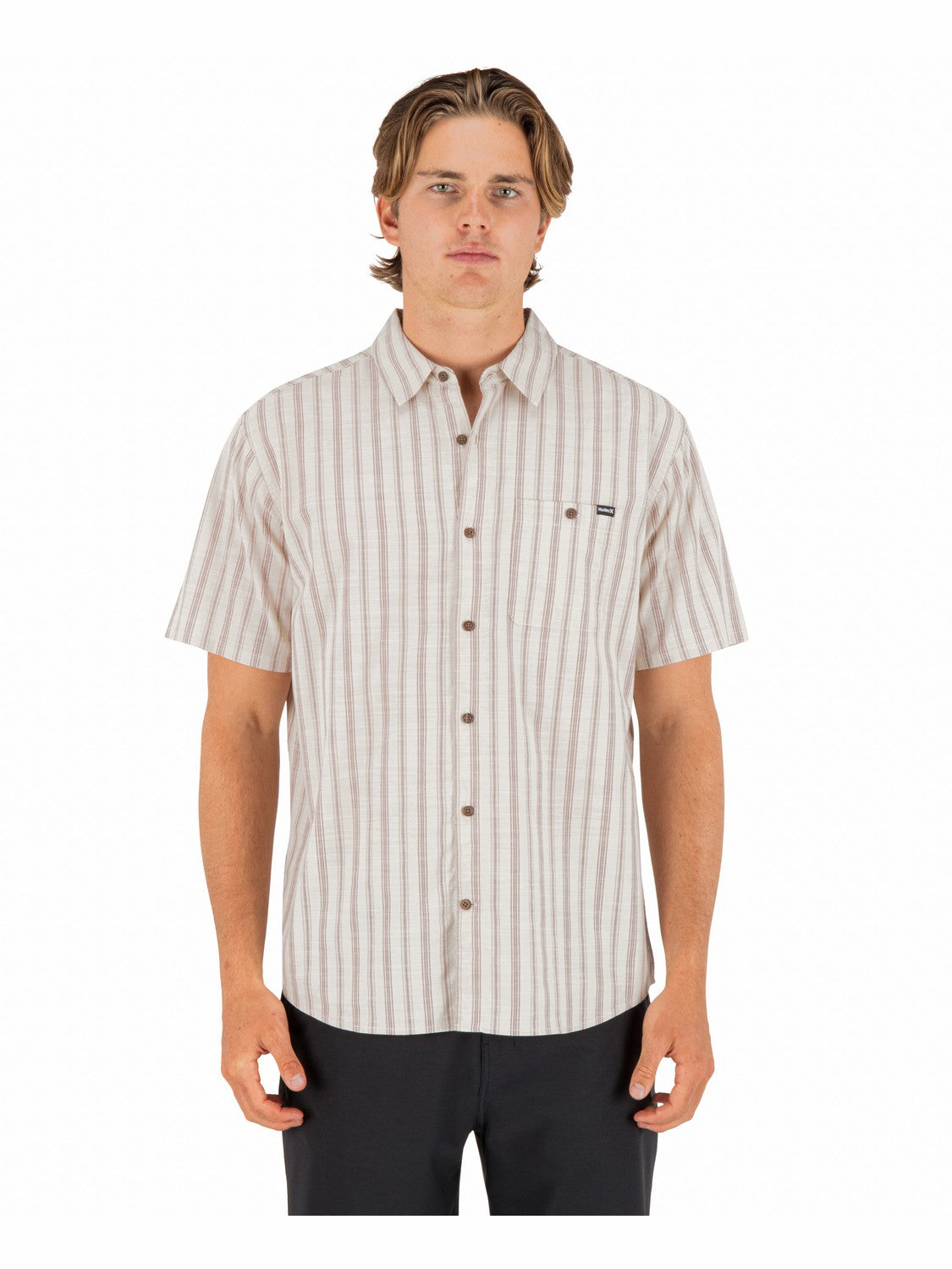 Lido Stripe Short Sleeve Bone - Hurley