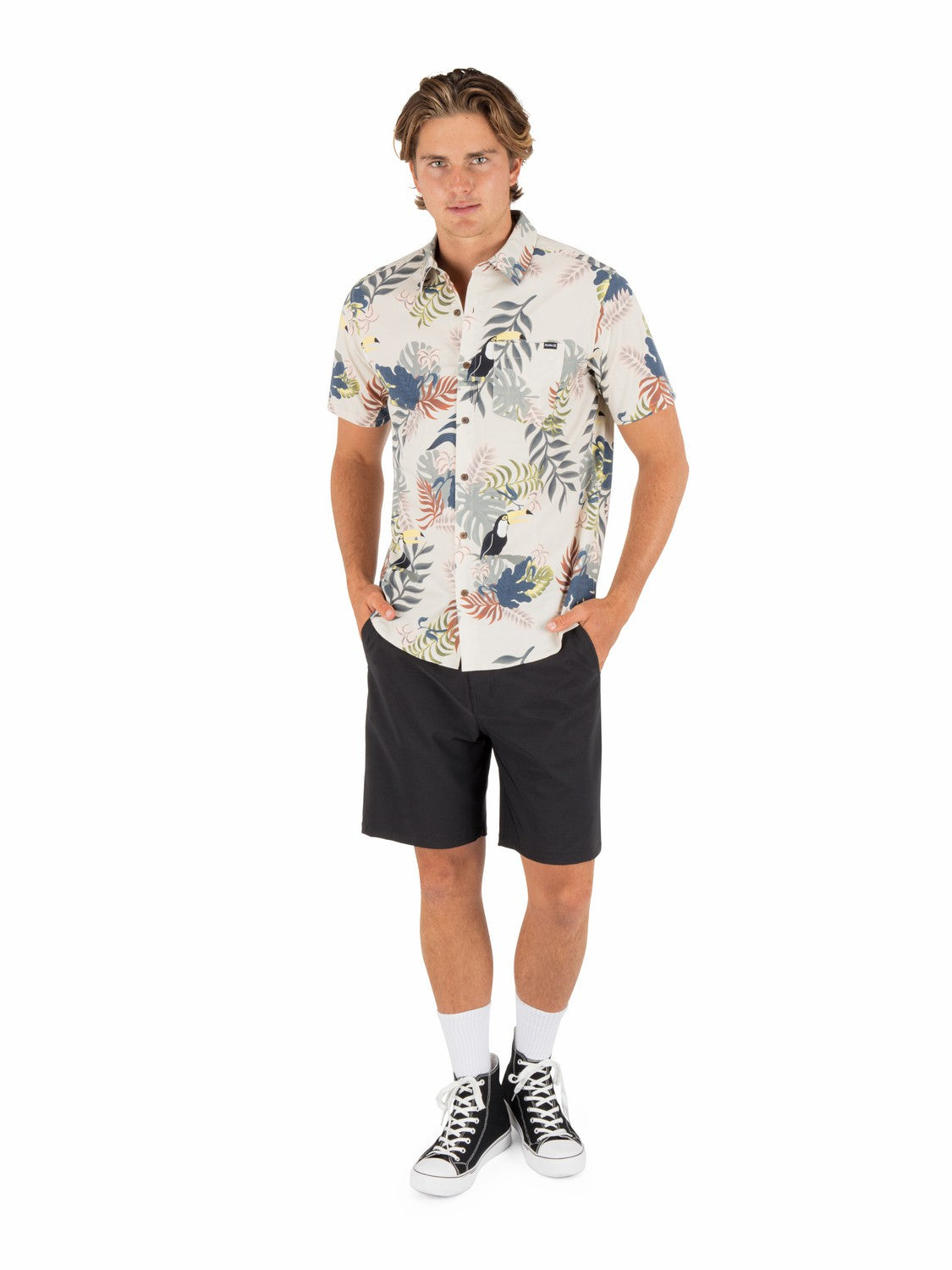 Lido Stretch Short Sleeve Bone - Hurley