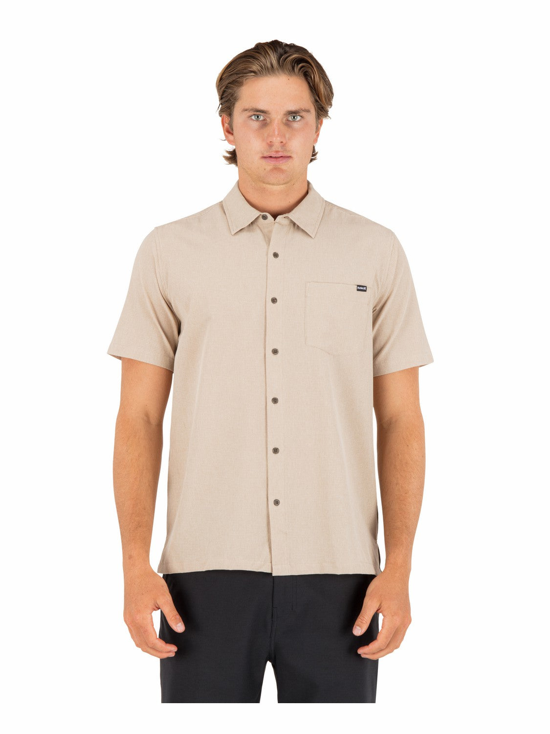 Phantom Flow Short Sleeve Khaki - Hurley