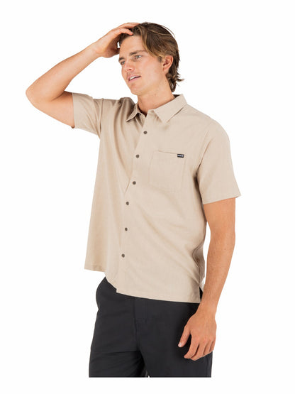 Phantom Flow Short Sleeve Khaki - Hurley