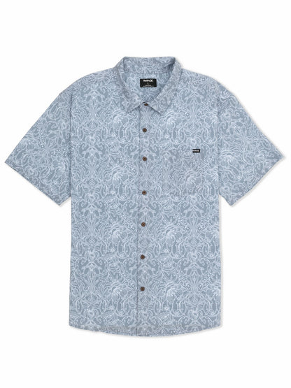 Newport Stretch Short Sleeve Worker Blue - Hurley