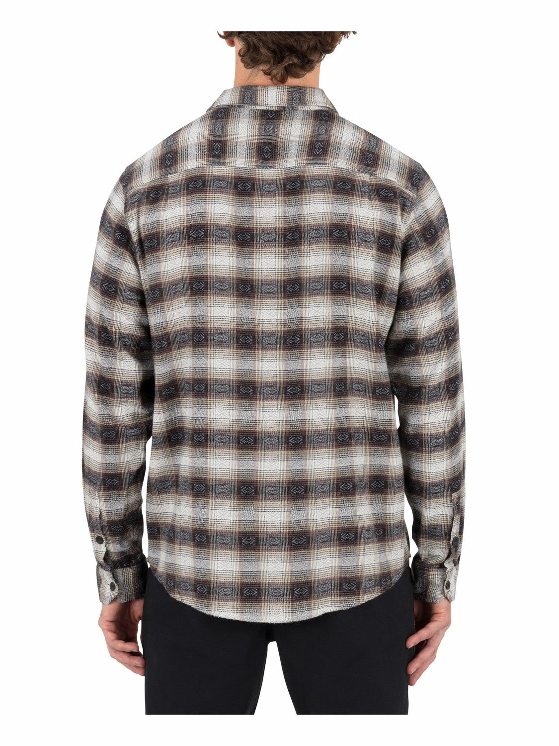 Portland Stretch Flannel Long Sleeve Black - Hurley