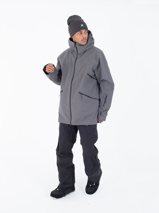 Cream Snow Jacket Dark Stone Grey - Hurley