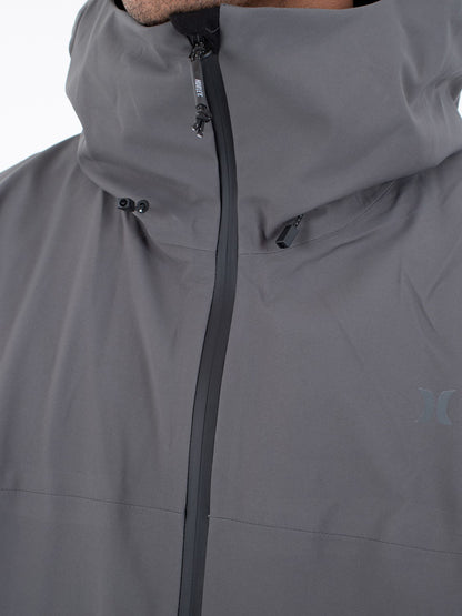 Cream Snow Jacket Dark Stone Grey - Hurley