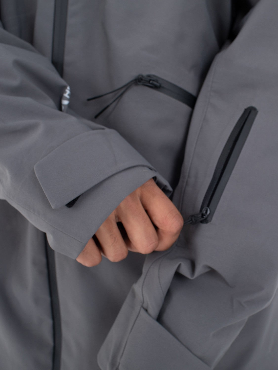 Cream Snow Jacket Dark Stone Grey - Hurley