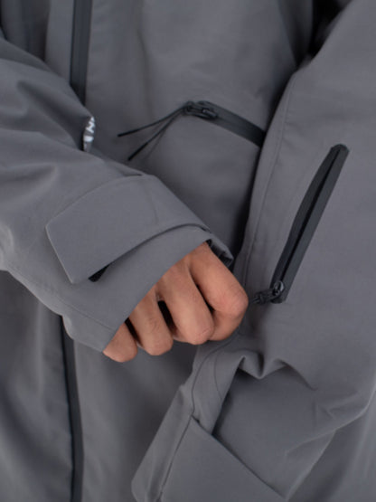 Cream Snow Jacket Dark Stone Grey - Hurley