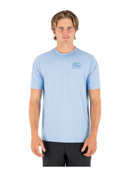 Hybrid UPF Short Sleeve Skyline Heather - Hurley