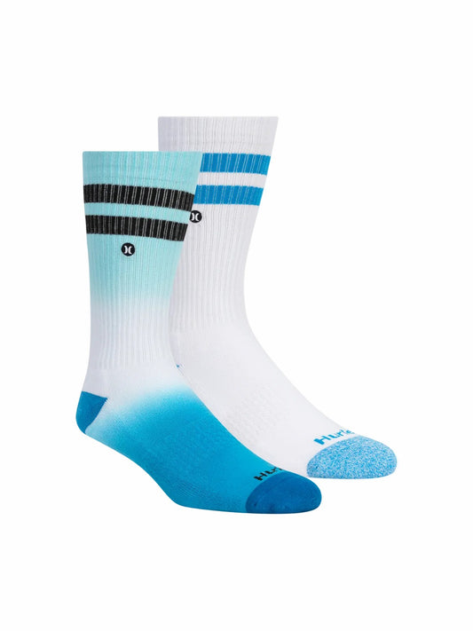 Extended Terry Crew Socks (2 Pack) Blue - Hurley