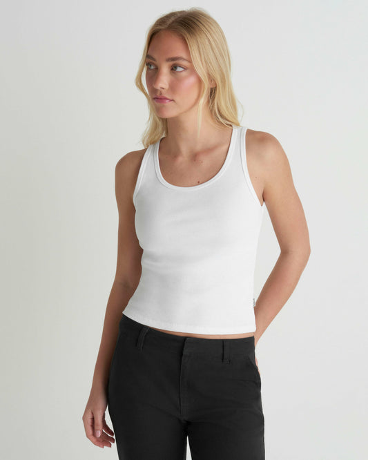 Just A Girl Tank White - Hurley
