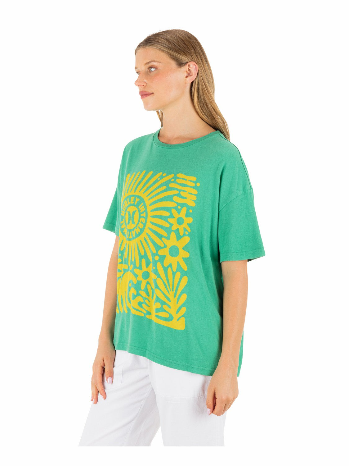 Harmony Boyfriend Tee Spring Green - Hurley