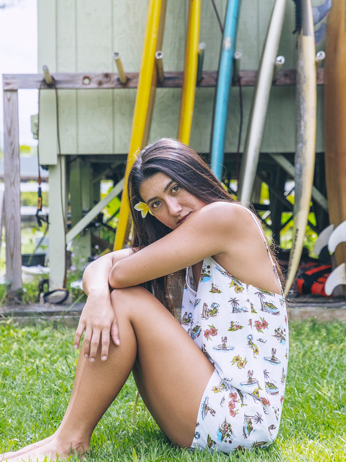 Island Time Romper Tofu - Hurley