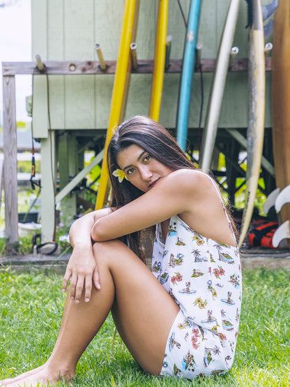Island Time Romper Tofu - Hurley