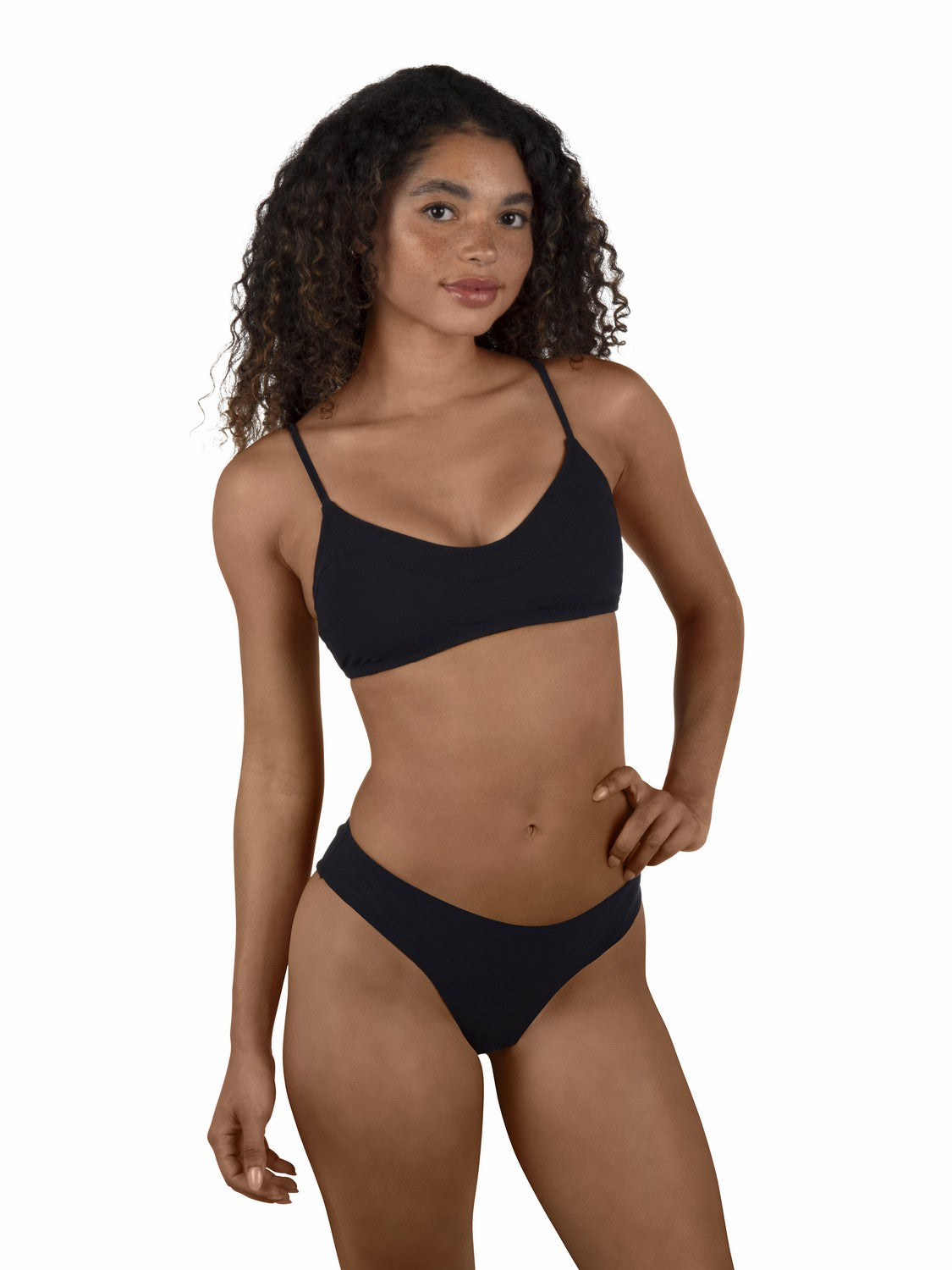 Max Solid Bralette Bikini Top Black - Hurley