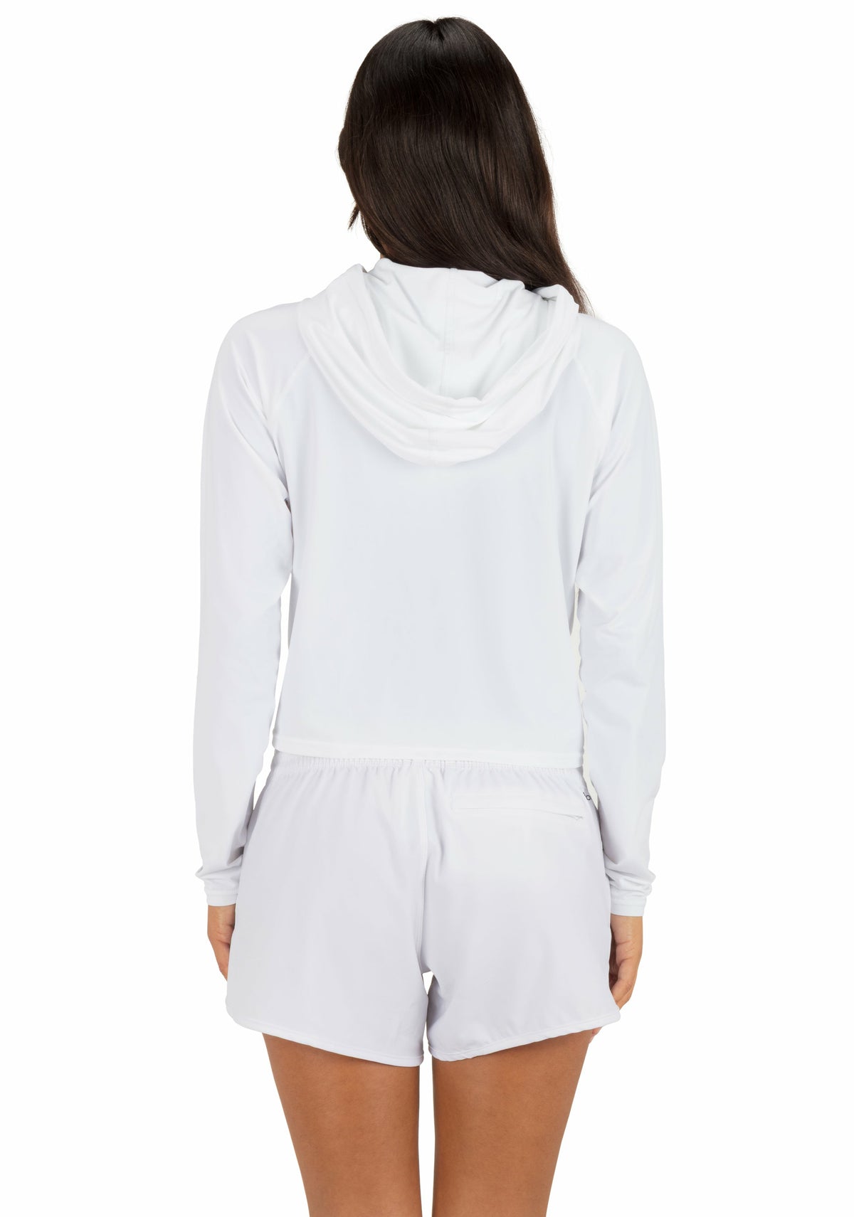One & Only Solid Long Sleeve Hooded Rashguard White - Hurley