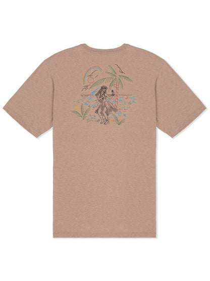 Hula In Paradise Short Sleeve Bristlecone Heather - Hurley