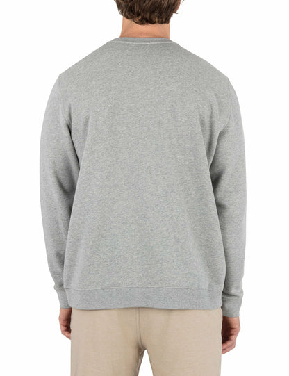 Icon Long Sleeve Crew GREY HEATHER - Hurley