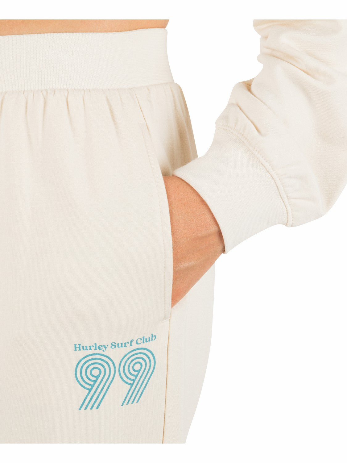 Rollers Crop Jogger Off White - Hurley