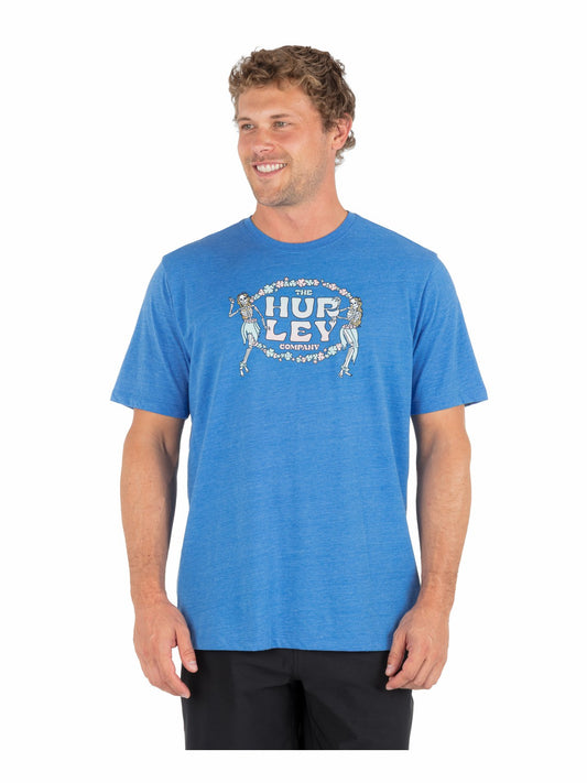 Skull Dancin Short Sleeve Seashore Heather - Hurley