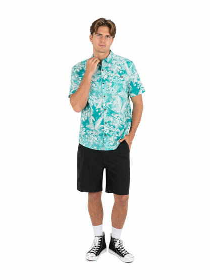 Lido Stretch Short Sleeve Real Teal - Hurley