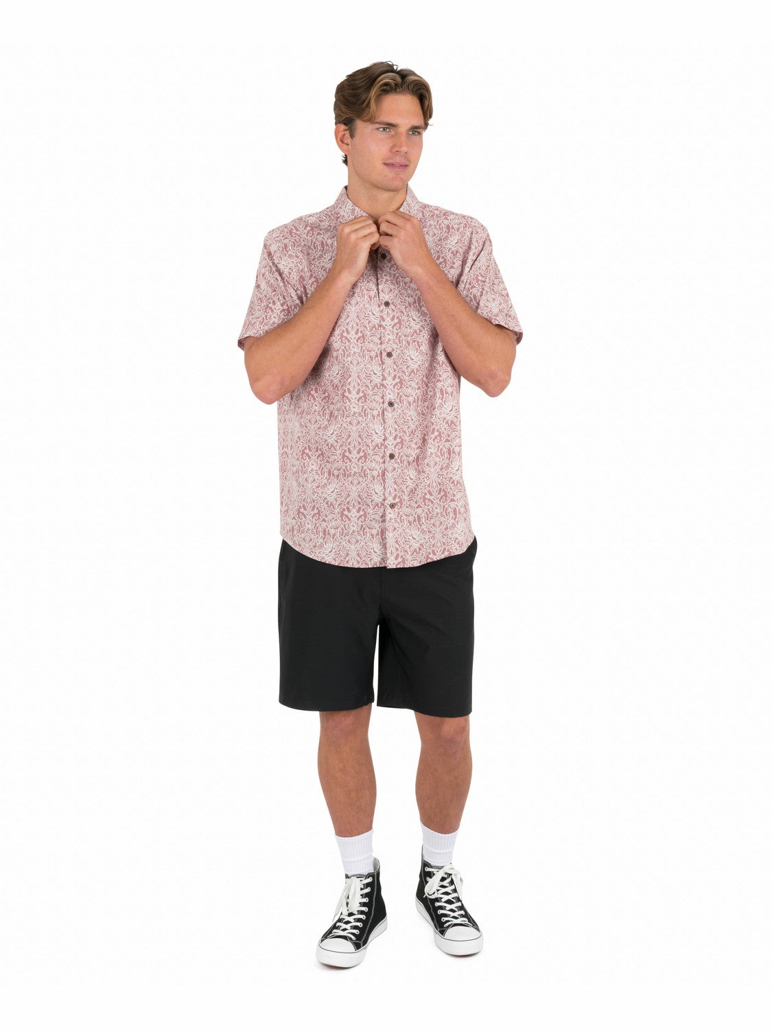 Lido Stretch Short Sleeve Phantom Rose - Hurley
