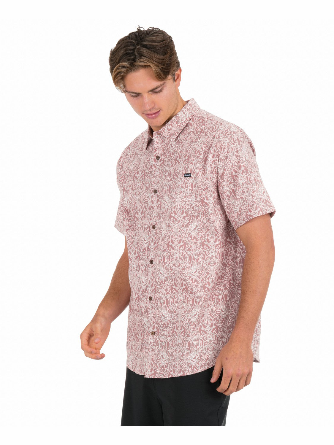 Lido Stretch Short Sleeve Phantom Rose - Hurley