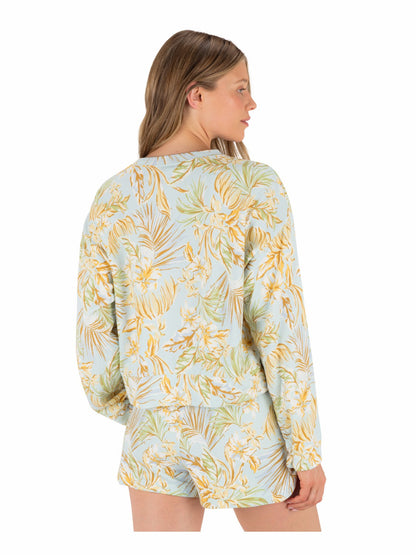 Fall Palms Boxy Crew STARLIGHT BLUE - Hurley