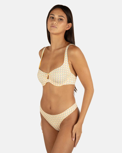 Retro Geo Underwire Bralette Chartreuse - Hurley
