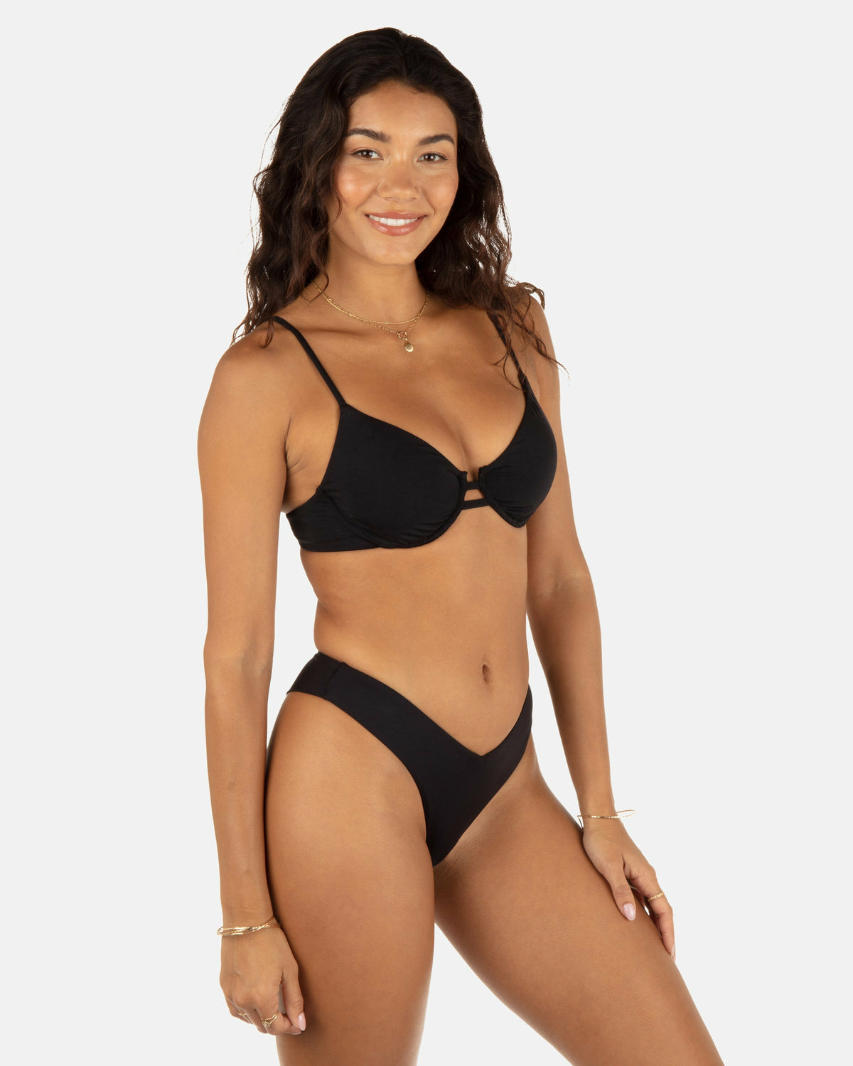Solid Tab Underwire Bra Black - Hurley