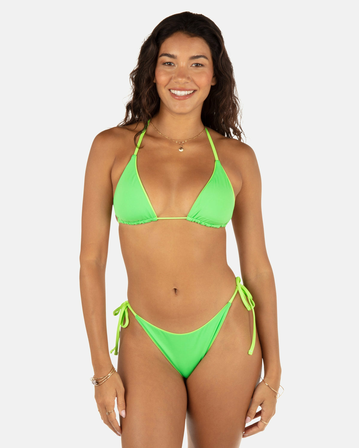 Solid Reversible Cheeky Tie Side Bottom Key Lime/Grass Green - Hurley
