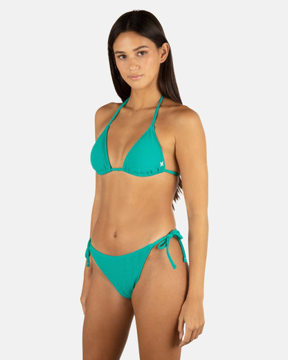 Wave Scrunch Cheeky Tie Side Bottom Teal - Hurley