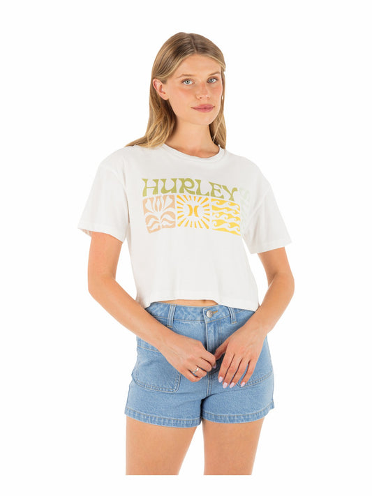 Surf Days Boxy Crop Tee Tofu - Hurley