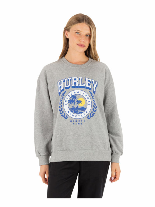 Academy Oversized Crew Grey Heather - Hurley
