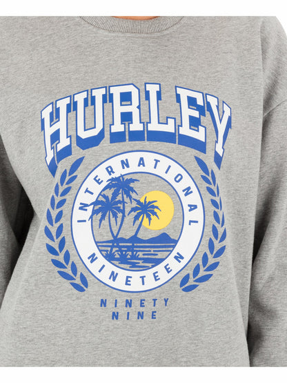 Academy Oversized Crew Grey Heather - Hurley